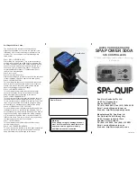 Preview for 2 page of Spa-Quip SPA POWER 500A Quick User Manual