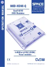 Предварительный просмотр 1 страницы SPACE HD MOD-HDMI-Q Operation Manual