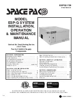 Preview for 1 page of Space Pak ESP-G SYSTEM Installation, Operation & Maintenance Manual