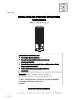 Space-Ray RFPA21A-L6 Installation And Operation Instructions Manual preview