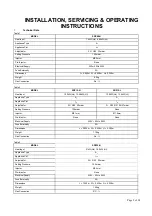 Preview for 4 page of Space-Ray SRP 08 Installation, Servicing And Operating Instructions