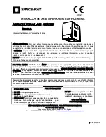 Preview for 1 page of Space-Ray VF80CE-L5 DSI Installation And Operation Instructions Manual