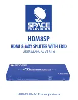Space Television HDM8SP User Manual preview