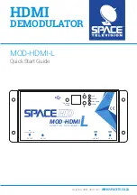 Предварительный просмотр 1 страницы Space Television MOD-HDMI-L Quick Start Manual