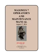 SpaceCam Maximus 7 Operator And  Maintenance Manual preview