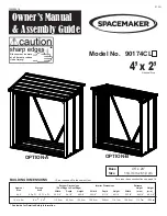 SPACEMAKER 90174CL Series Owner'S Manual & Assembly Manual предпросмотр