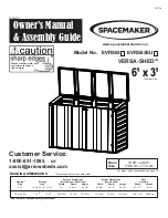 SPACEMAKER VERSA-SHED EVRS63 Owner'S Manual & Assembly Manual предпросмотр