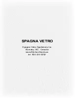 Preview for 13 page of Spagna Vetro PS19 Installation Manual And User'S Manual