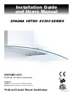 Spagna Vetro SV300 SERIES Installation Manual And User'S Manual preview