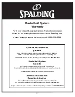 Preview for 17 page of SPALDING 378-UK-003 Owner'S Manual