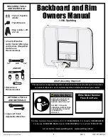 SPALDING Backboard and Rim Owner'S Manual предпросмотр