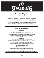 Preview for 17 page of SPALDING m580058 Owner'S Manual