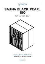 spalina SAUNA BLACK PEARL 180 Installation Instruction предпросмотр