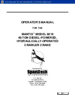 SpanDeck MANTIS 8010 Operator'S Manual preview