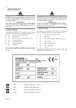 Preview for 18 page of spanesi Minibench Eco Use And Maintenance Instruction Manual