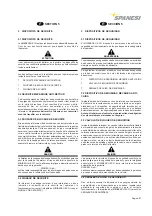 Preview for 57 page of spanesi Minibench Eco Use And Maintenance Instruction Manual