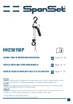 Spanset HH250150P Installation And Operating Manual предпросмотр