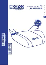 Preview for 31 page of Sparco Corsa 2+3 Instruction Manual