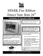 Preview for 1 page of Spark Fire Ribbon Direct VEnt Slim 26" Installation And Operation Manual