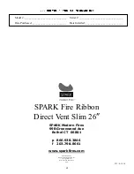 Preview for 48 page of Spark Fire Ribbon Direct VEnt Slim 26" Installation And Operation Manual