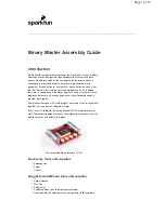 sparkfun Binary Blaster Series Assembly Manual предпросмотр