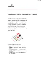 Preview for 1 page of sparkfun KIT-14556 Experiment Manual