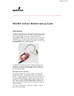 sparkfun MG2639 Cellular Shield Hook-Up Manual предпросмотр