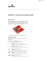 Предварительный просмотр 1 страницы sparkfun nRF24L01+ Hook-Up Manual