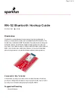 sparkfun RN-52 User Manual предпросмотр