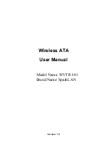 Preview for 1 page of Sparklan WVTR-141 User Manual