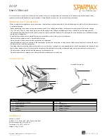 Sparmax AC-27 User Manual preview