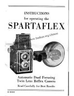 Spartus Camera SPARTAFLEX Operating Instructions Manual preview