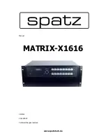 Spartz MATRIX-X1616 Manual preview