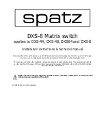 Spatz DXS-44 Installation Instructions Manual preview