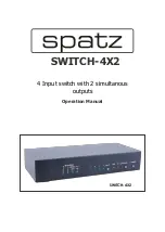 Preview for 1 page of Spatz SWITCH-4X2 Operation Manual