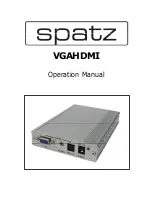 Предварительный просмотр 1 страницы Spatz VGAHDMI Operation Manual