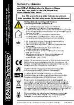 Preview for 1 page of Spaun Electronic SMK 99122 F Technical Advice