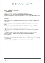 Preview for 5 page of SpaVida Whirpool B015 User Manual