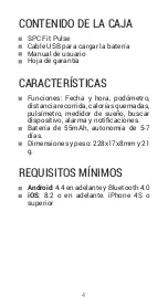 Preview for 4 page of SPC Fit Pulse User Manual