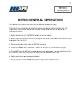 Preview for 22 page of SPE BEF200-1 Operating Manual