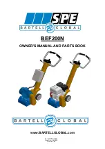 Предварительный просмотр 1 страницы SPE BEF200N Owner'S Manual And Parts Book