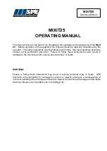 SPE MIXIT25 Operating Manual preview