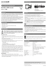 Preview for 2 page of Speaka Professional 1230803 Operating Instructions