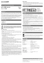 Preview for 2 page of Speaka Professional 1230804 Operating Instructions