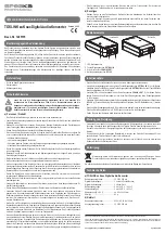 Предварительный просмотр 1 страницы Speaka Professional 1285735 Operating Instructions