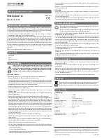 Предварительный просмотр 1 страницы Speaka Professional 41 91 53 Operating Instructions