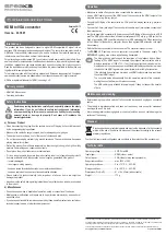 Предварительный просмотр 2 страницы Speaka Professional 43 18 01 Operating Instructions