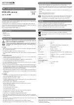 Предварительный просмотр 2 страницы Speaka Professional SP-HD/SD-01 Operating Instructions