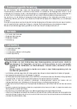 Preview for 5 page of Speaka 34 25 11 Operation Instructions Manual