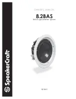 SpeakerCraft 8.2BAS Owner'S Manual preview